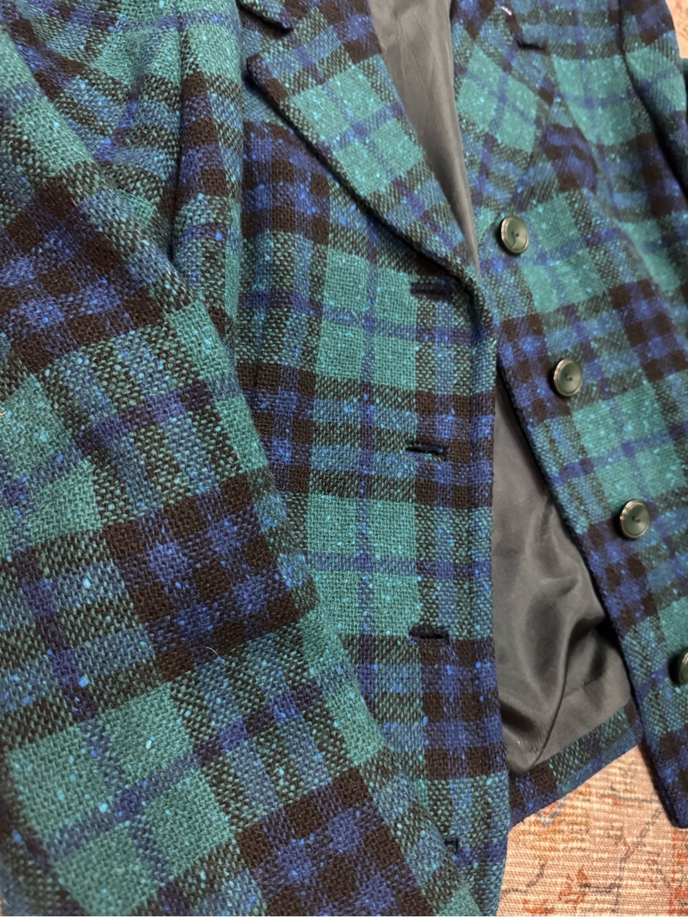 Vintage Pendleton Pure Virgin Wool Plaid Blazer Jacket - Picture 6 of 7